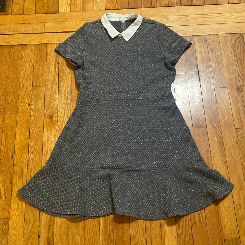 Gray sparkly BCBG A-line dress small